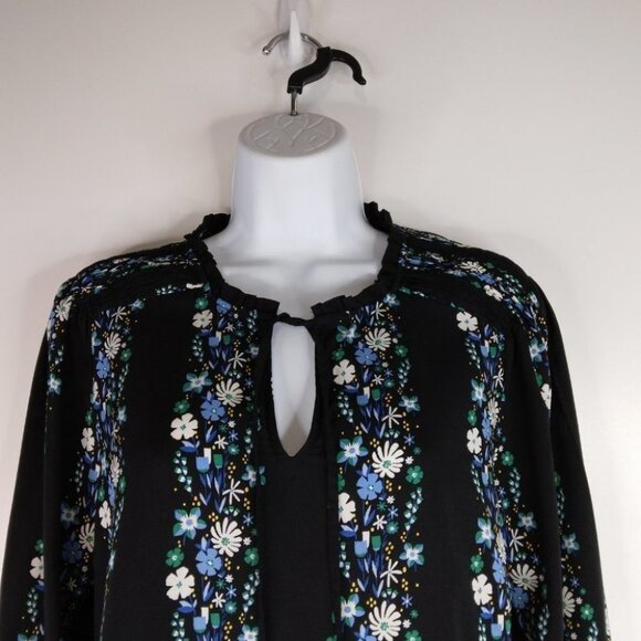 Talbots Floral Garden print Popover Tunic Blouse MP - Picture 2 of 10